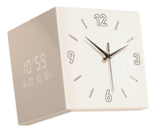 Reloj De Doble Cara Con Decoración Ligera Fácil De Crema