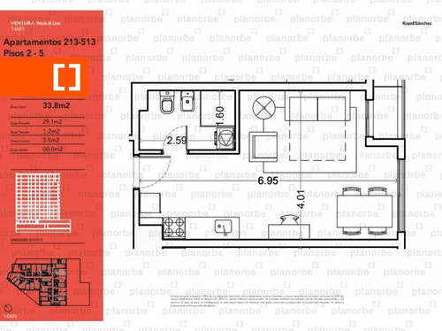 Venta De Apartamento Obra Construcción Monoambiente En Cordón, Ventura Work & Live/go Unidad 213