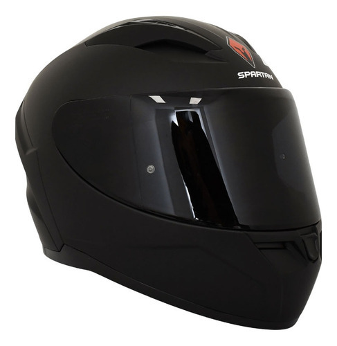 Casco Spartan Segment Solid Moto Certificado Proteccion Color Negro Tamaño Del Casco M