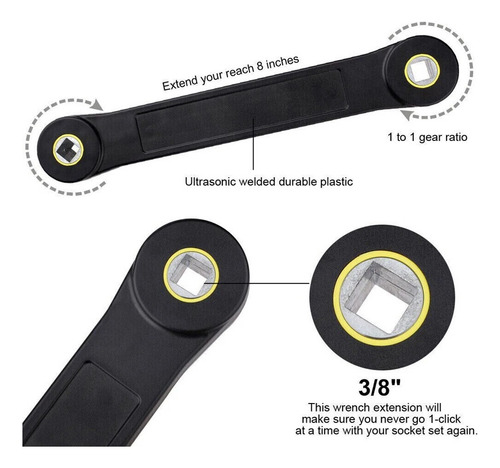 Juego De Llaves De Extensión Universales Combinada Con Llave