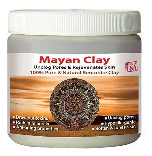 Mayan Pure Indian Healing Clay Powder, Deep Pore Skin Cleans