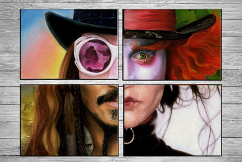 Cuadros Modernos Johnny Deep Piratas Del Caribe 80x60 Cm A1