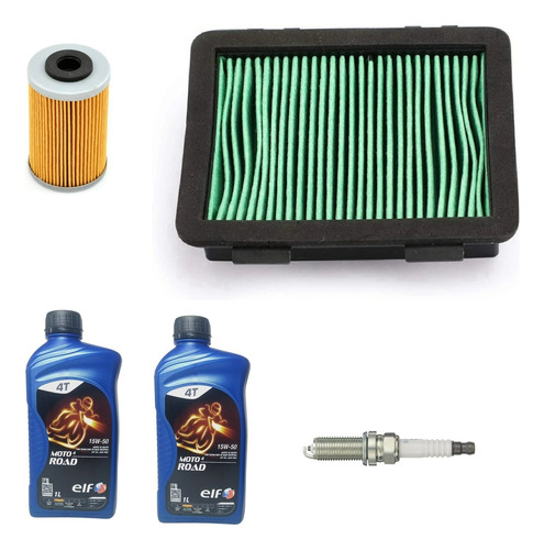 Kit Filtros + Bujia Y Aceite Ktm Rc390 Mantenimiento Service