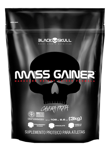 Hipercalórico Mass Gainer Refil 3kg - Black Skull
