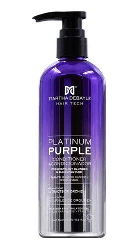 Acondicionador Matizador Martha Debayle Platinum Purple 450m