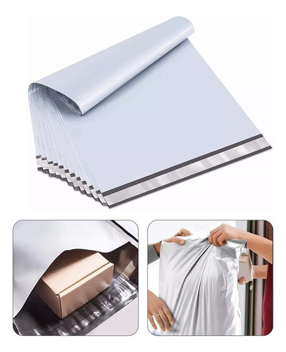 50 Bolsas Sobres Paqueteria Ecommerce Envíos 55 X 60 Cm Gris