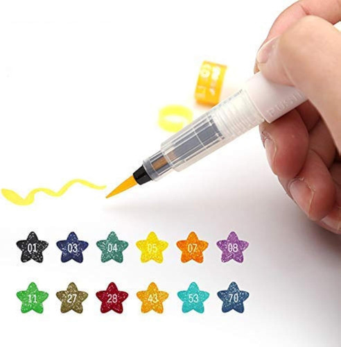 12 Colores Art Marker Wink De Stella Cepillo Para Polvo Glit