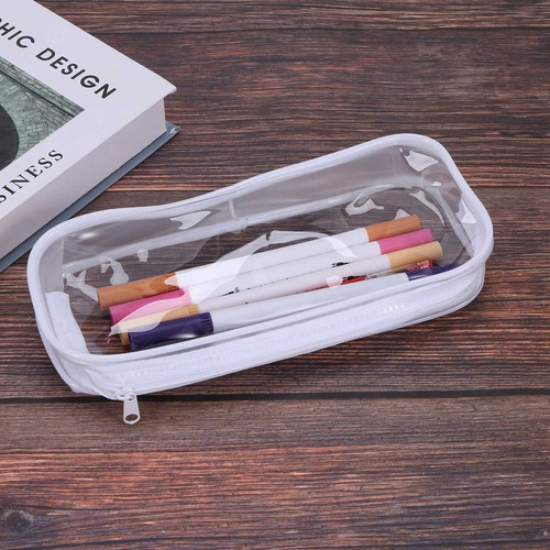 ` Estuche For Lápices De Pvc Transparente De 8 Piezas Con