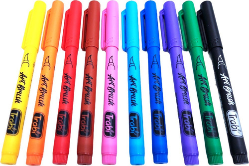 Imagen 3 de 7 de Marcador Trabi Art Brush Classic Lettering Por 10 Colores