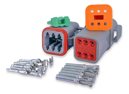 10x Conector Elétrico Dt04-6p Automotivo 6p Deutsch Dt06-6s