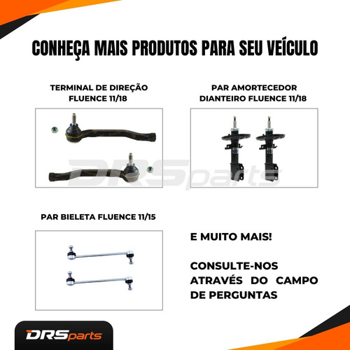 2 Barra Axial Renault Fluence 2016 2017 2018 2019 Axios