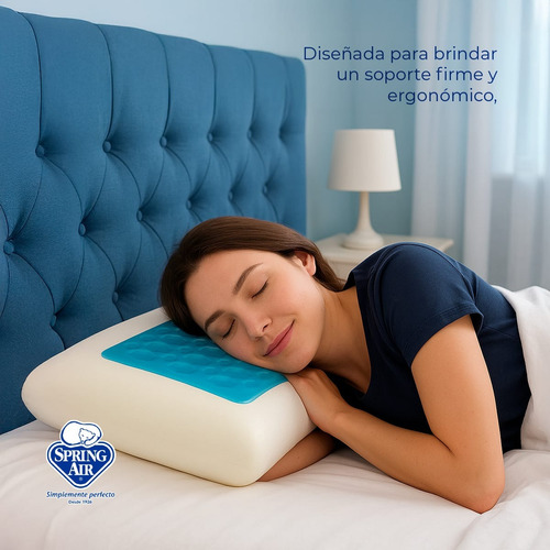 Almohada Ice-cloud Con Gel Refrescante Memory Foam 55x35cm Blanco