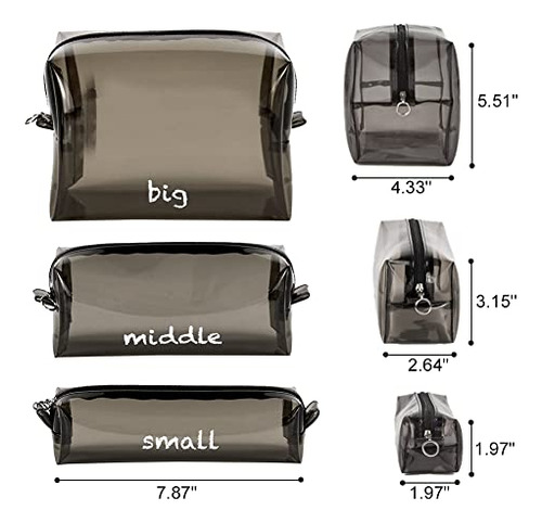 Bolsa De Aseo, Juego De 2 Bolsas De Maquillaje Transparentes