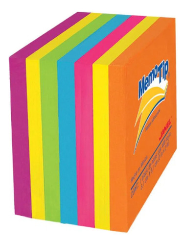 Notas Adhesivas Color Neon Memo Tip 400h 5.1x5.1cm Block