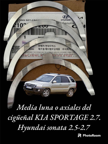 Media Luna O Axiales Del Cigueñal Kia Sportage 2.7 Hy Sonata