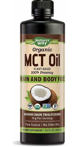 Aceite Mct Oil Orgánico 480ml Natures Way Envío Inmediato