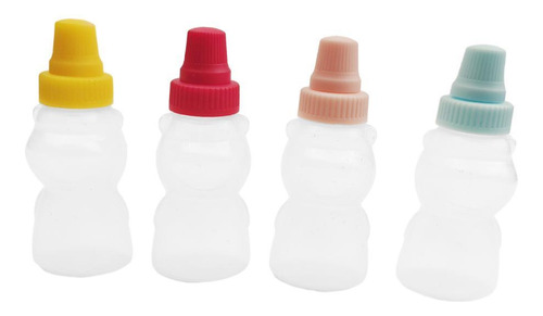 4x Botellas Exprimibles Para Condimentos, Contenedor Vacío