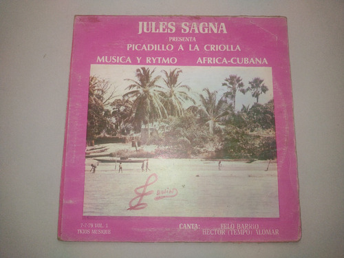 Lp Vinilo Disco Acetato Picadillo A La Criolla Salsa 