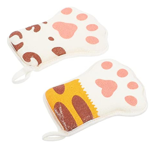 2pcs Paw Bath Cotton Kids Bath Sponge Toddler Gloves Kids