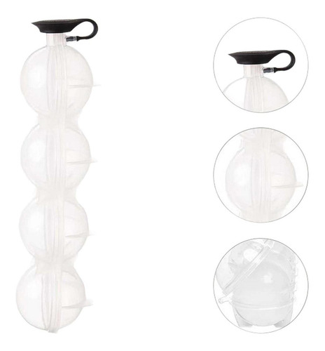 Imagen 4 de 10 de 2 Moldes Hielos Esfera Bola Cocina Bar Coctel Bebidas Whisky