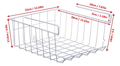 Astotsell Under Shelf Storage Basket, 2-pack Under Shelf Han