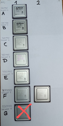 Procesadores Antiguos Amd K6 / K6-2 - Socket 7 (Usado)