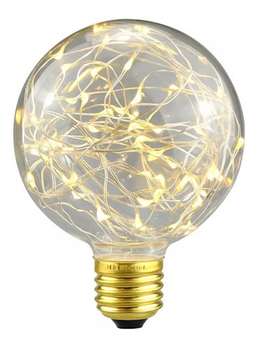 Imagen 1 de 4 de Bombillo Vintage Led Globo Tipo Luciernaga Color De La Luz Amarillo