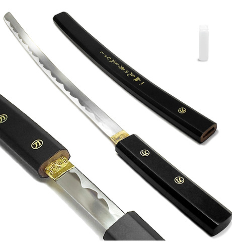 Espada Katana Japonesa Wakizashi Aço Carbono Suporte Bushido