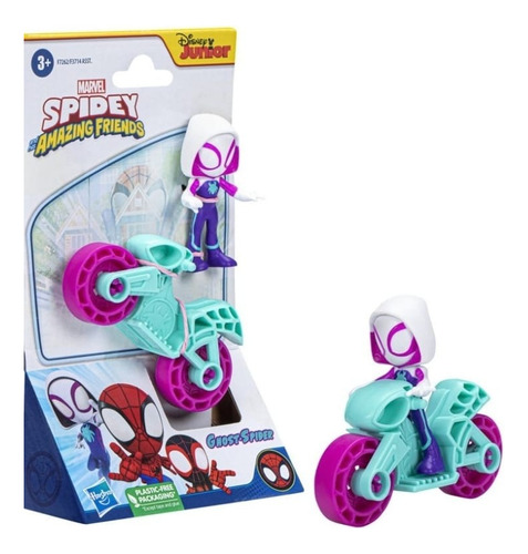 Ghost Figura Spidey Con Moto Spiderman, Envío Rápido