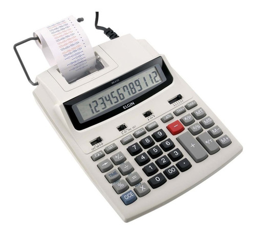 Calculadora De Mesa Impressão Bobina Elgin 12 Dígitos Bivolt