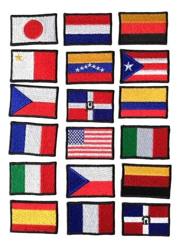 Parches de banderas del mundo deals