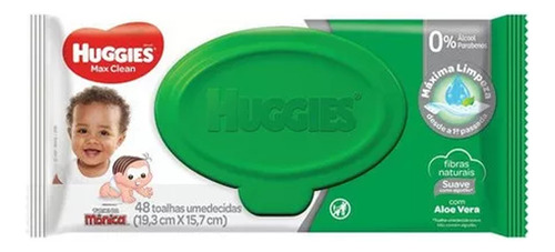 Lenço Umedecido Huggies Max Clean Com 48 Unidades