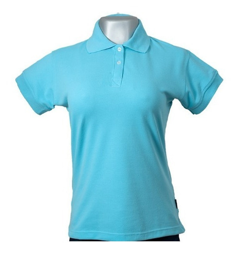 Camiseta Polo De Dama Alta Calidad-azul Celeste