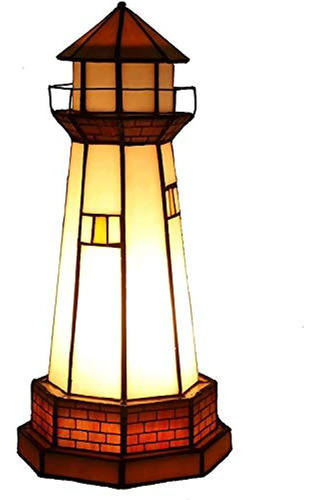 Bieye L10626 Lighthouse Tiffany Style Vitral Accent Lámpara