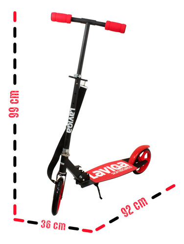 Scooter Juvenil Plegable Patín Del Diablo + Protecciones