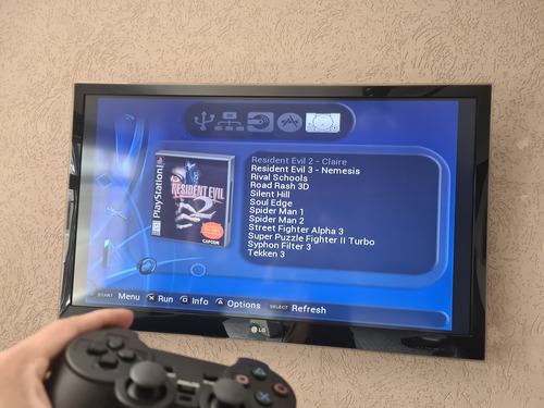 Playstation 2 Fat C/ Hd Configurado Lotado De Jogos Ps2 Fat Com Hd Cheio De Conteudo! Preto (Usado)