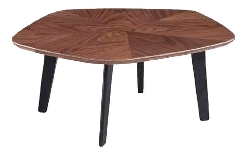 Imagen 1 de 4 de Mesa De Centro Amador Nogal/negro Këssa Muebles