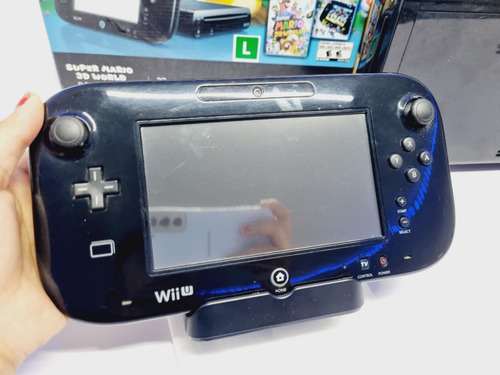 180- Console Wii U Super Mario 3d World Excelente Estado Preto (Usado)