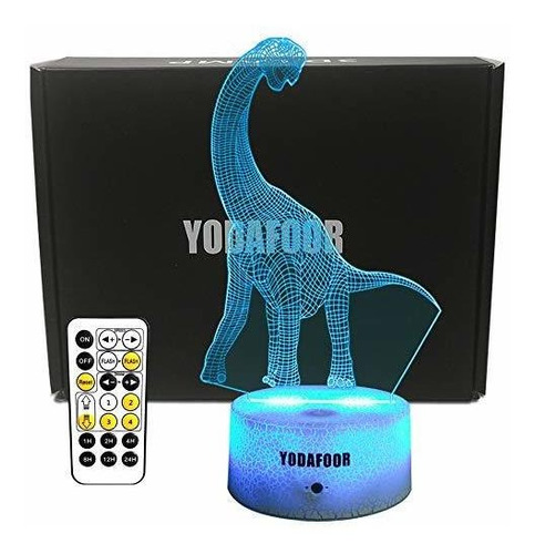 Yodafoor 3d Brachiosaurus Dinosaur Night Lights Toy Para Niñ