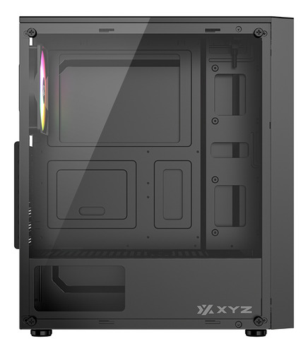 Gabinete Xyz Portal 200 A-rgb Atx Black Fan