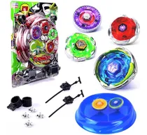 Comprar Kit 4 Beyblade Metal Led + 2 Lançadores + Arena Com Luz Pião
