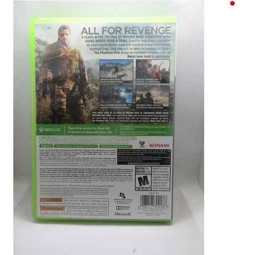 Metal Gear Solid V: The Phantom Pain Xbox 360 Nuevo (Usado)