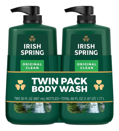 Irish Spring Gel De Bano, Original, 30 Onzas Liquidas (paque