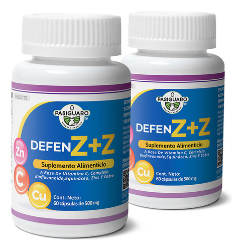 Defenz+z  100 Cápsulas De 500 Mg (duo Rinde 65 Días)