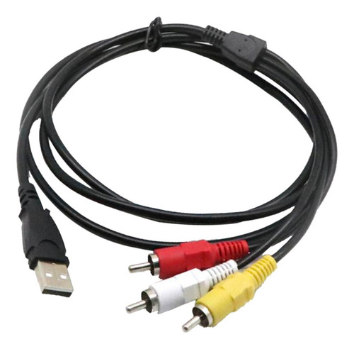 Enchufe Usb A De 5 Pies A 3 Rca Cable Convertidor Av / Tv