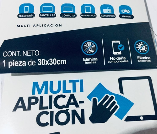 Toalla Microfibra Limpiadora Elimina Bacterias 30x30cm