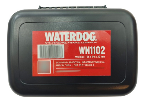 Caja Cuatro Lados Negra Ranurada Waterdog 125 X 90 X 30mm