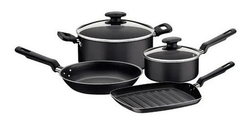 Imagen 1 de 7 de Set Ollas Bateria De Cocina Tramontina Loreto Teflon 4 Pzs