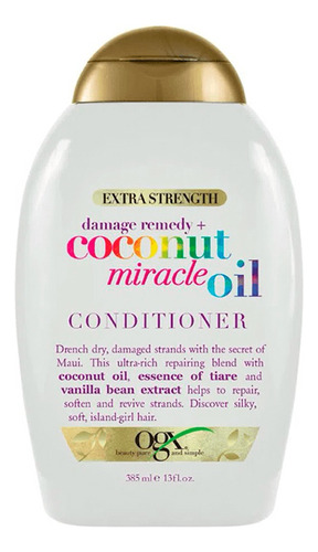 Ogx Coconut Miracle Oil Acondicionador Aceite Coco X 385ml