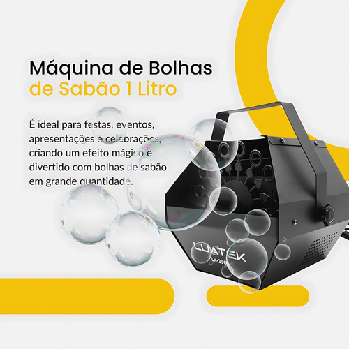 Máquina P/ Fazer Bolhas De Sabão Profissional Bivolt Luatek
